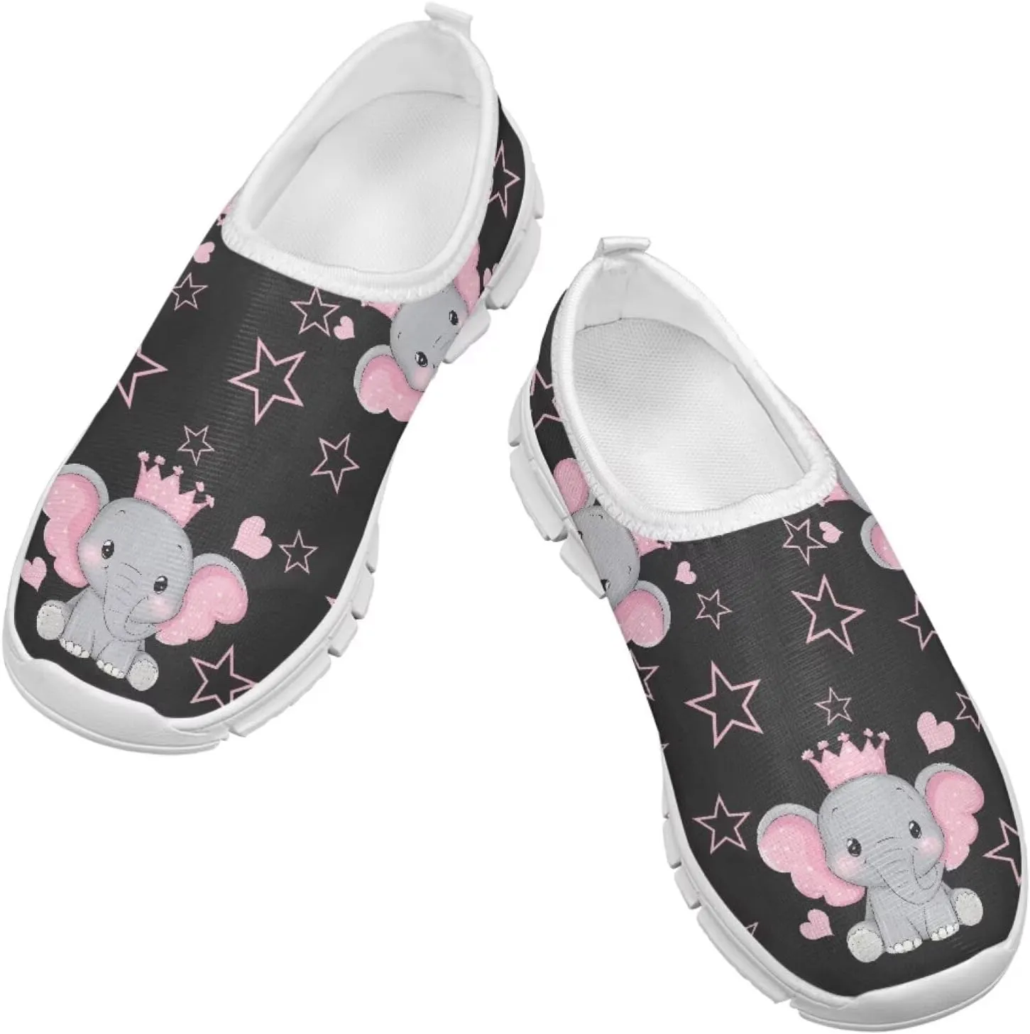 School Shoes for Girls Breathable Mesh Running Sneakers Comfortable Slip on Athletic Tennis Shoe