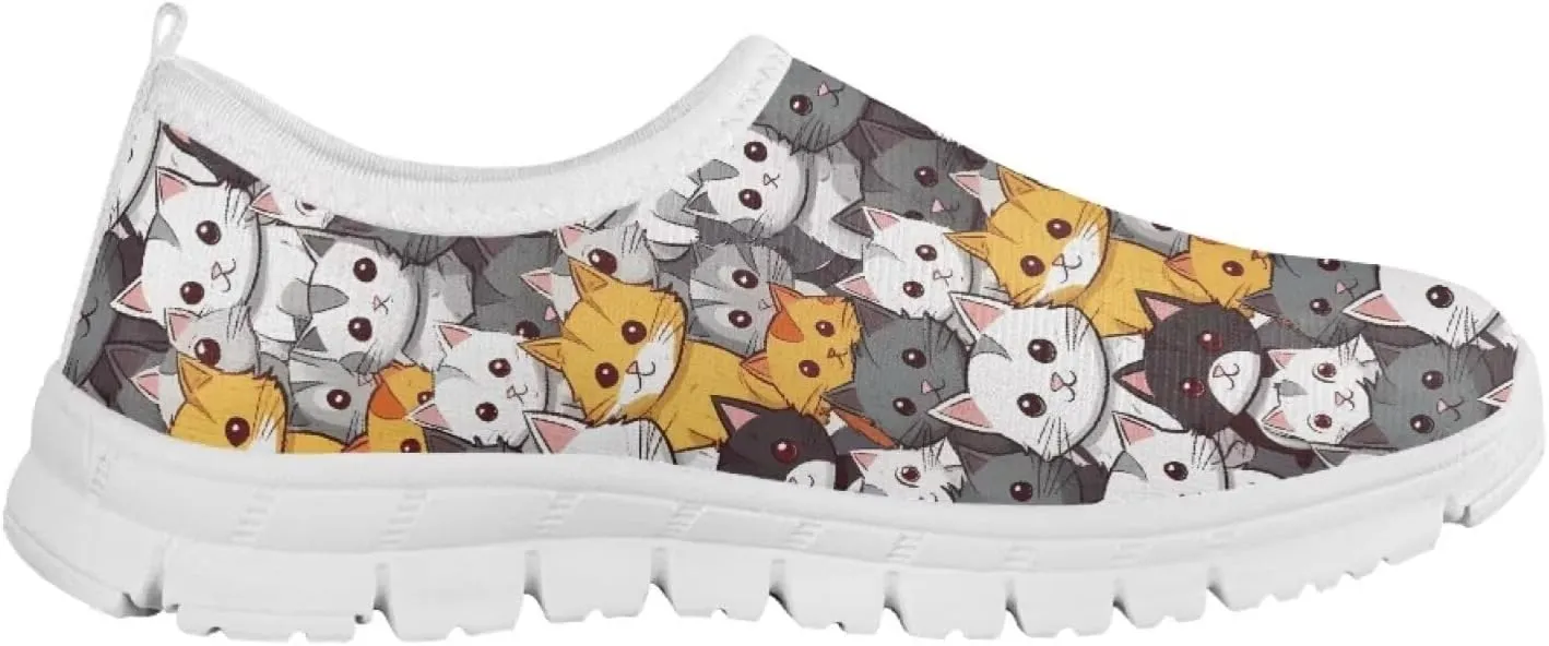 School Shoes for Girls Breathable Mesh Running Sneakers Comfortable Slip on Athletic Tennis Shoe