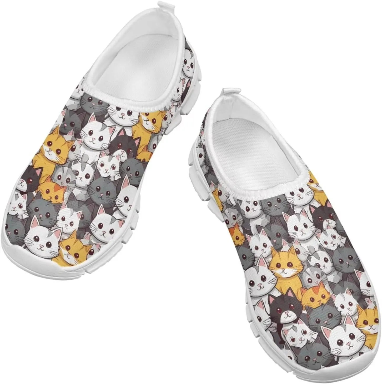 School Shoes for Girls Breathable Mesh Running Sneakers Comfortable Slip on Athletic Tennis Shoe
