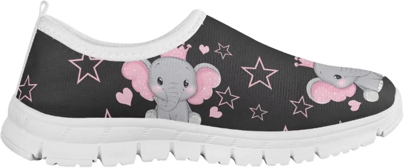 School Shoes for Girls Breathable Mesh Running Sneakers Comfortable Slip on Athletic Tennis Shoe