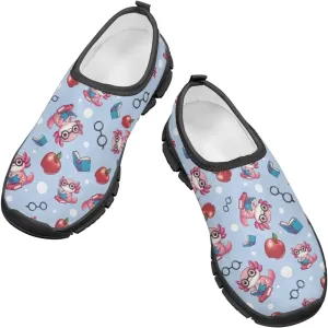 School Shoes for Girls Cute Animal Print Breathable Mesh Running Sneakers Lightweight Slip on Tennis Shoe