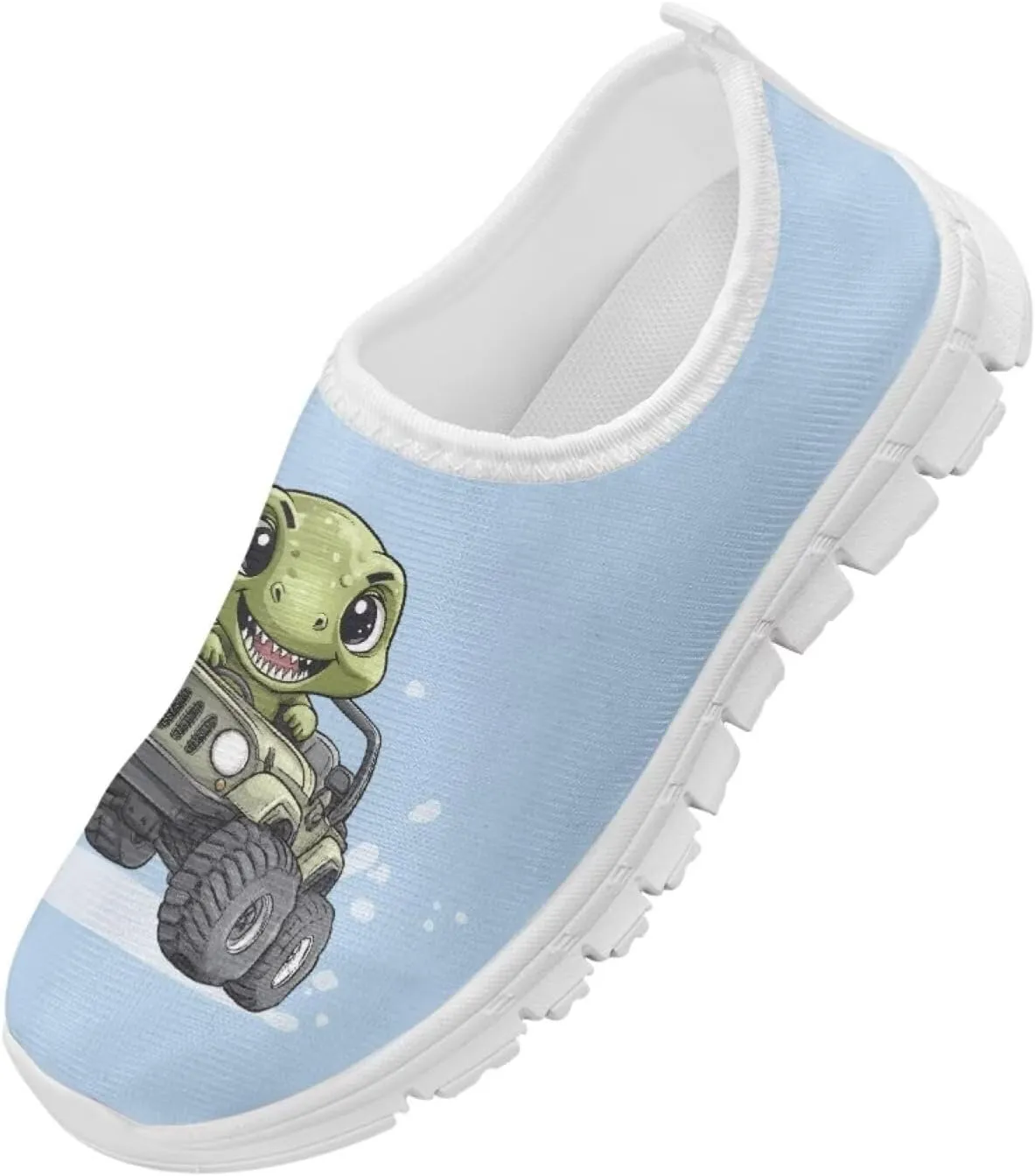 Shark Shoes for Boys School Sneakers Breathable Mesh Walking Running Shoes Lightweight Slip on Tennis Shoe