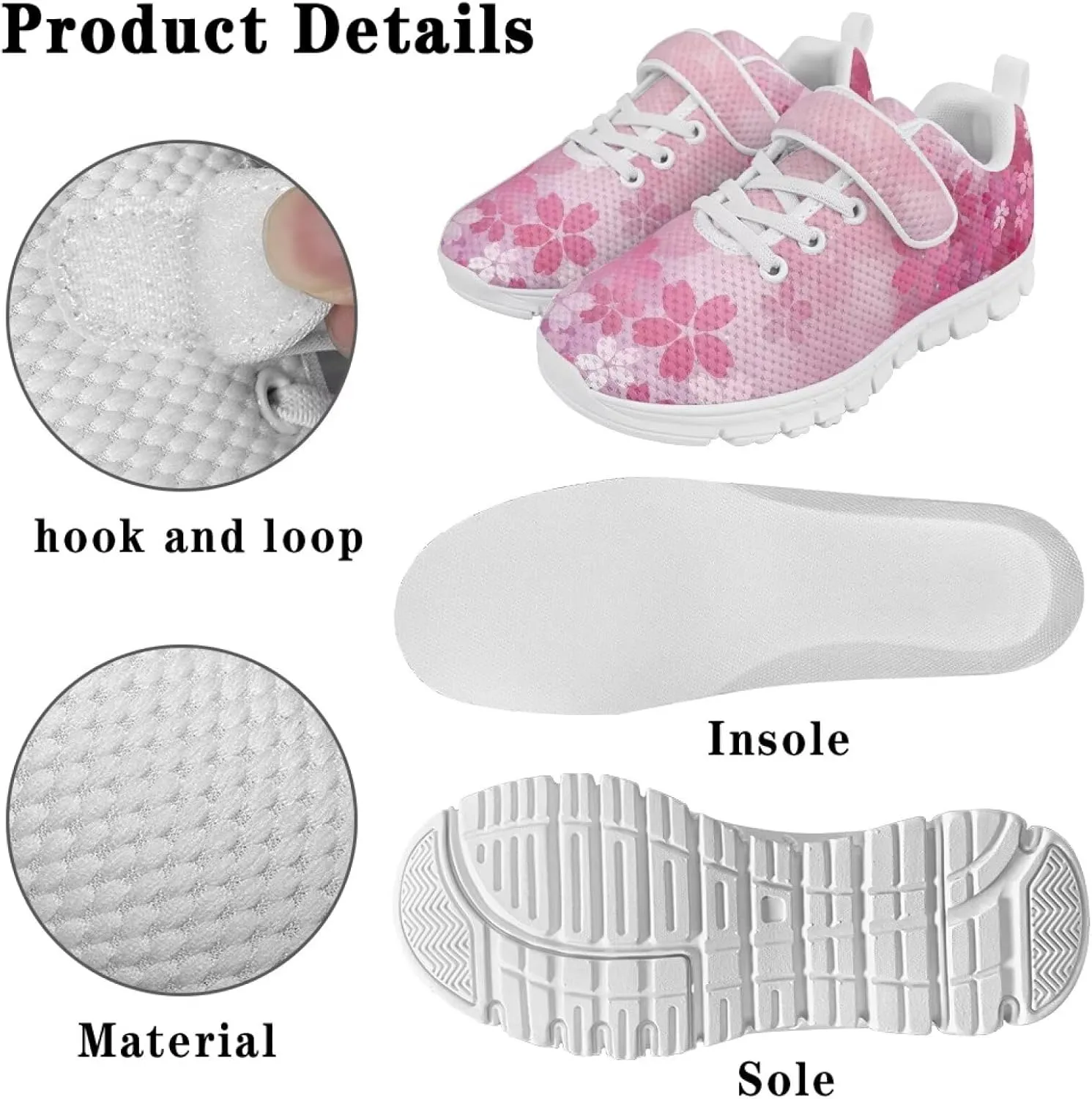 Shoes for Boys Girls Cozy Breathable Anti-Slip Running Sneaker Lightweight Hook and Loops School Athletic Tennis Sneakers for Children/Big Kids/Litter Boys Girls/Toddler