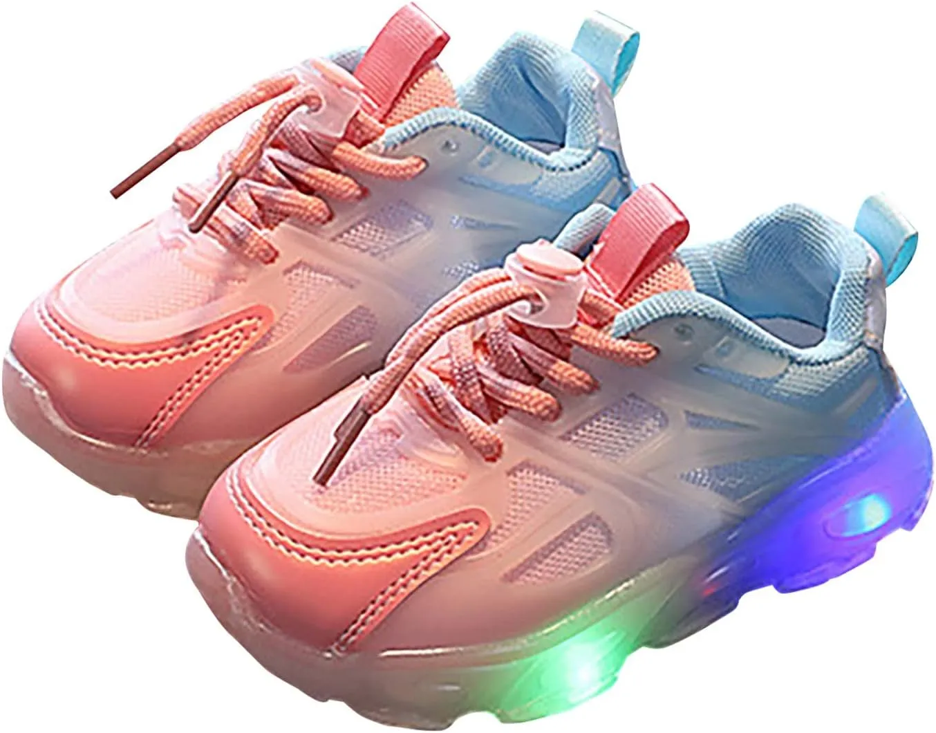 Sneakers for Kids Girls Boys Flashing for Little Kid LED Light Up Sneakers Breathable Sport Casual Adjustable Strap