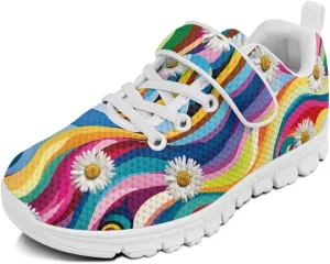 St Patrick's Day Running Shoes Plants Pattern Boys Girls Sneakers with Single Buckle Soft Lightweight Footwear for Play Casual and Everyday Use