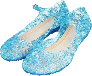 techcity Princess Girls Sandals Dress Up Dance Party Cosplay Jelly Shoes for Kids Toddler Mary Janes