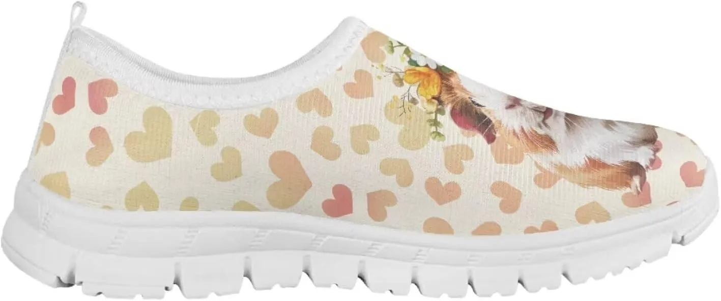 Tennis Shoes for Girls Breathable Mesh Running Shoes Lightweight Slip on Athletic Walking Shoe
