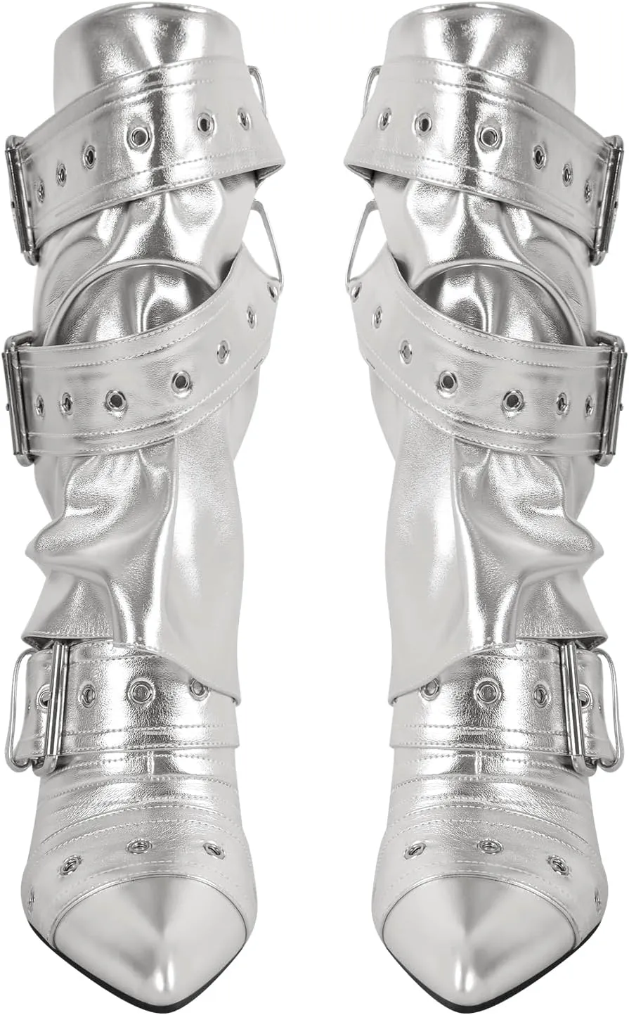 Thigh High Boots for Women Sexy Pointed Toe Stiletto High Heel Over The Knee Boots