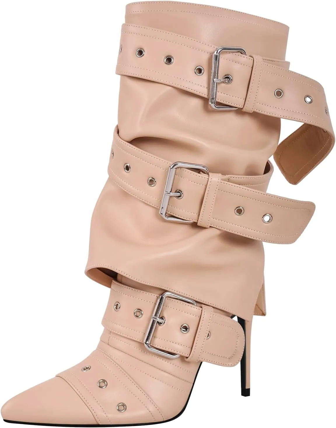 Thigh High Boots for Women Sexy Pointed Toe Stiletto High Heel Over The Knee Boots