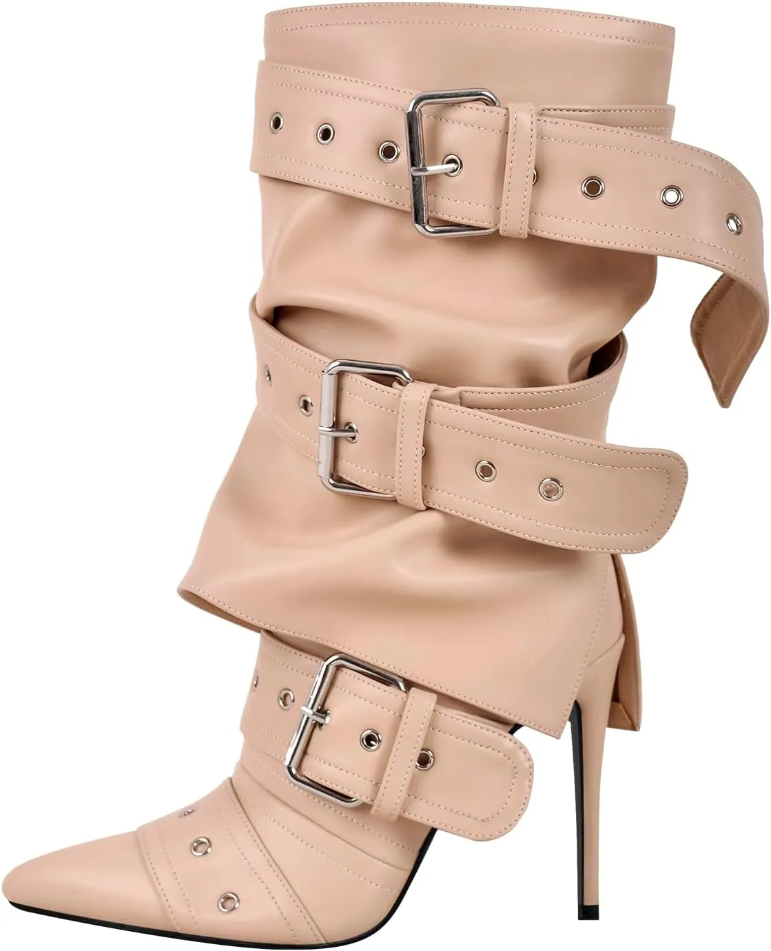 Thigh High Boots for Women Sexy Pointed Toe Stiletto High Heel Over The Knee Boots