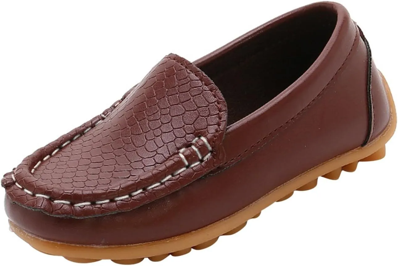 Toddler Little Kid Boys Girls Soft Slip On Loafers Dress Flat Shoes Boat Shoes Casual Shoes Slip on Shoes for Girls