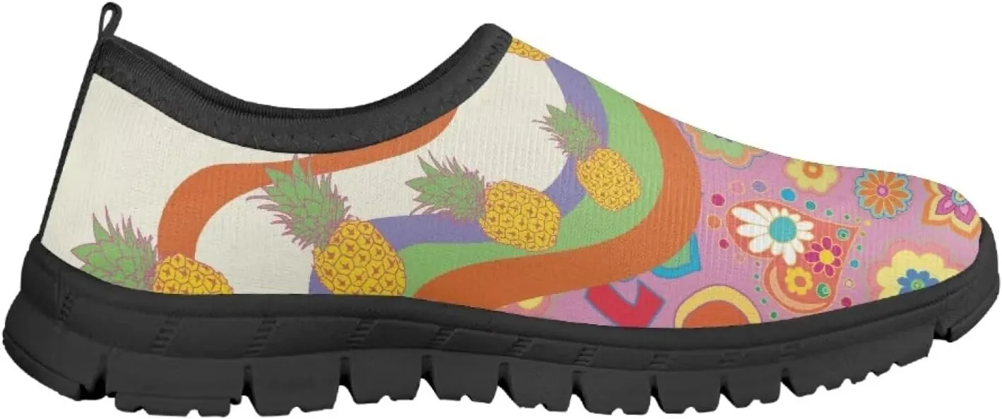Tropical Pineapple Running Shoes Low Cut Sneakers for Girls Boys Big Kid Little Kid Children's Casual Fashion Wide Shoes