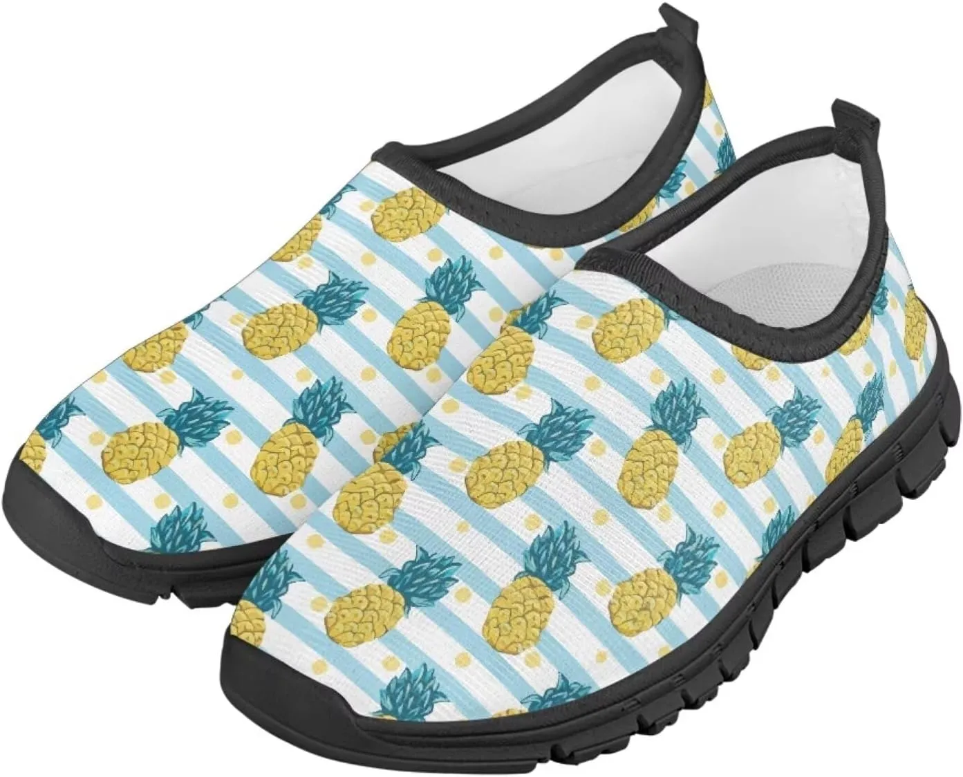 Tropical Pineapple Running Shoes LowCut Sneakers for Boys and Girls Comfortable Wide Fashion Casual Shoes