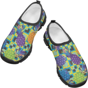 Tropical Pineapple Running Shoes LowCut Sneakers for Boys and Girls Comfortable Wide Fashion Casual Shoes