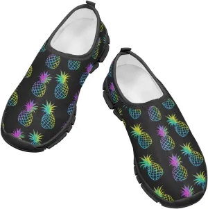 Tropical Pineapple Running Shoes LowCut Sneakers for Boys and Girls Comfortable Wide Fashion Casual Shoes
