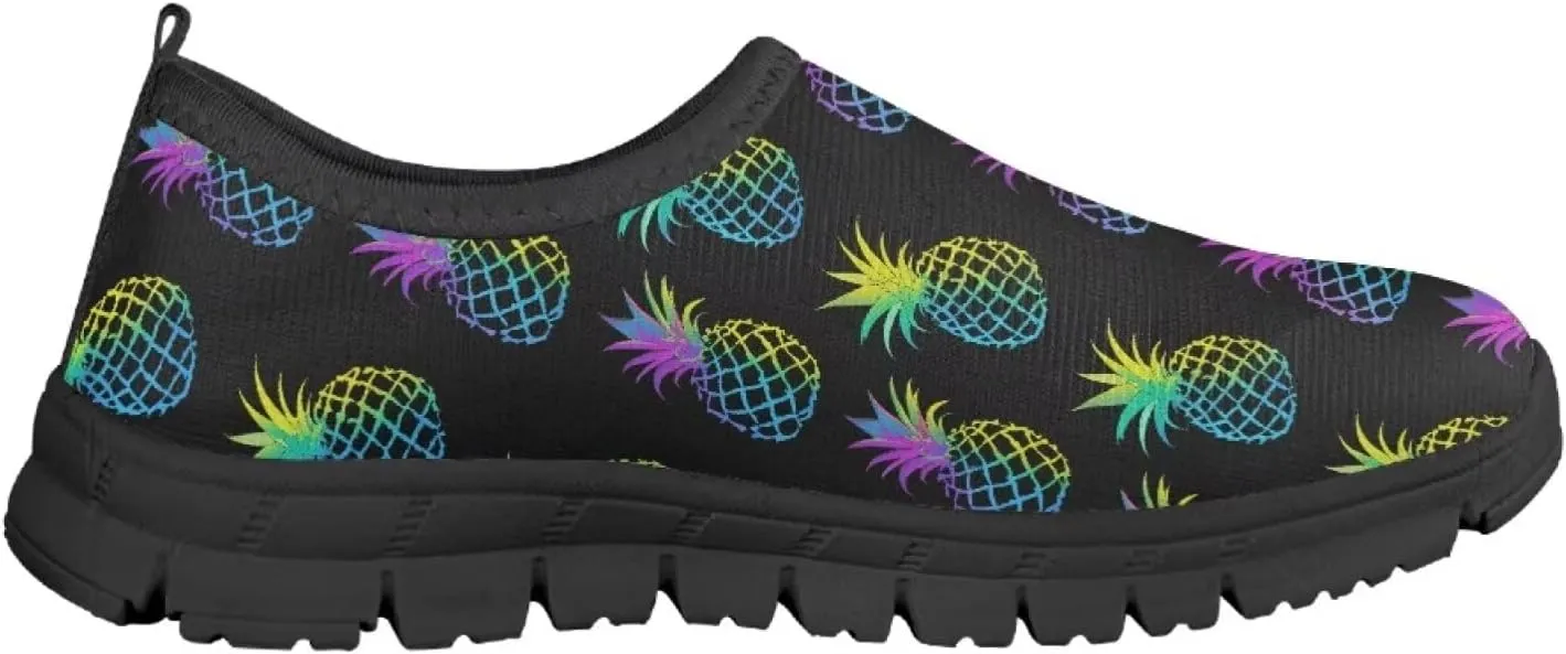 Tropical Pineapple Running Shoes LowCut Sneakers for Boys and Girls Comfortable Wide Fashion Casual Shoes