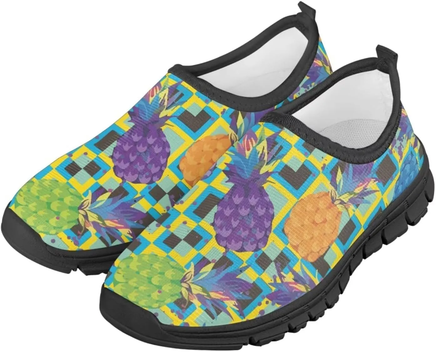 Tropical Pineapple Running Shoes LowCut Sneakers for Boys and Girls Comfortable Wide Fashion Casual Shoes