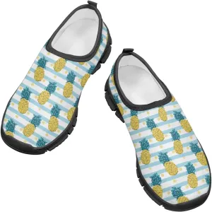 Tropical Pineapple Running Shoes LowCut Sneakers for Boys and Girls Comfortable Wide Fashion Casual Shoes