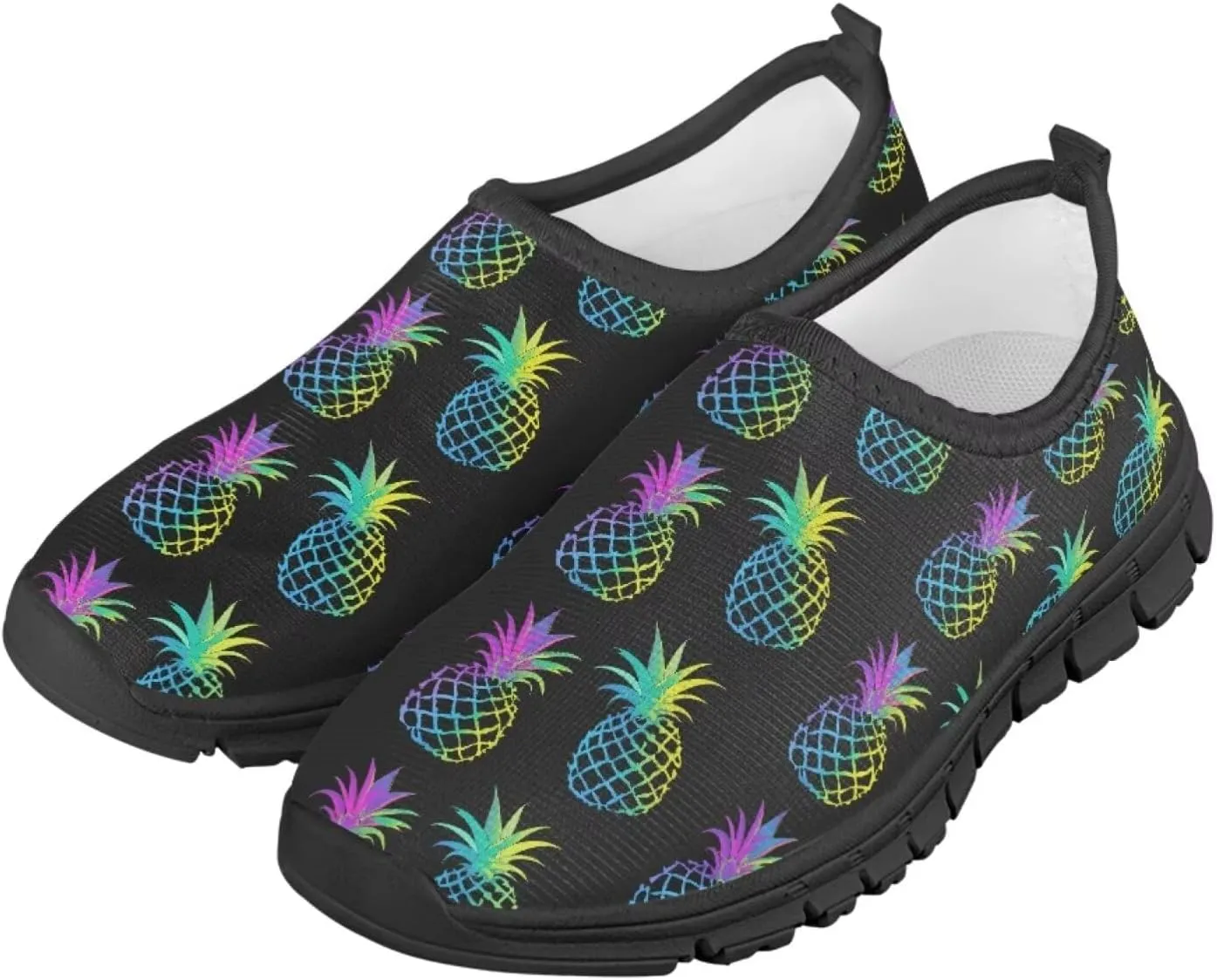 Tropical Pineapple Running Shoes LowCut Sneakers for Boys and Girls Comfortable Wide Fashion Casual Shoes