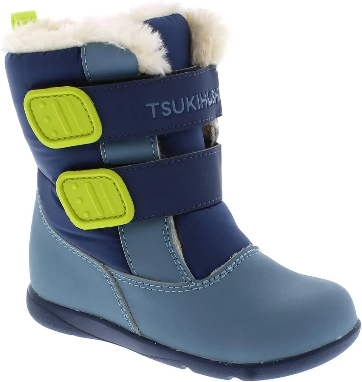TSUKIHOSHI TEDDY Kids Snow Boots - Waterproof, Machine-Washable Kids and Toddler Rain Boots with Breathable Fuzzy Liner and Traction Outsole, Ages 1-8