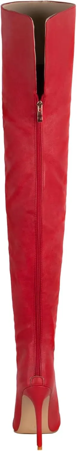 Women's Boots Club Sexy Boots Heel Boots Over The Knee Boots Winter Platform Stiletto Heel Round Toe Sexy Faux Leather Patent Leather Zipper