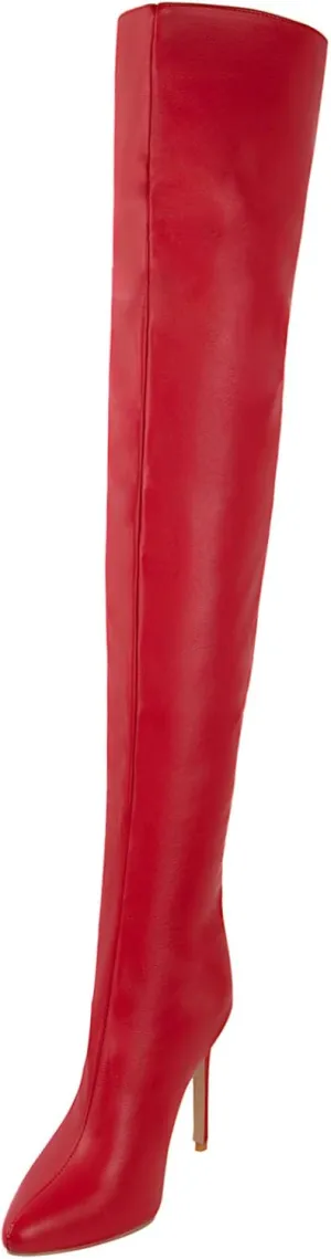 Women's Boots Club Sexy Boots Heel Boots Over The Knee Boots Winter Platform Stiletto Heel Round Toe Sexy Faux Leather Patent Leather Zipper