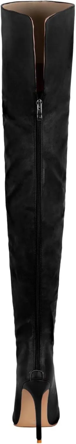 Women's Boots Club Sexy Boots Heel Boots Over The Knee Boots Winter Platform Stiletto Heel Round Toe Sexy Faux Leather Patent Leather Zipper