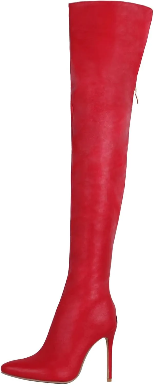 Women's Boots Club Sexy Boots Heel Boots Over The Knee Boots Winter Platform Stiletto Heel Round Toe Sexy Faux Leather Patent Leather Zipper