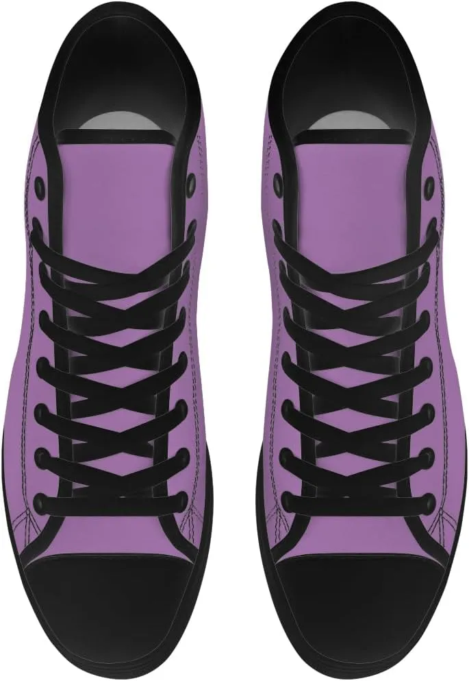 Women's Men's High Top Canvas Shoes Purple High Top Sneakers Lace Up Casual Shoes Gifts for Men Women