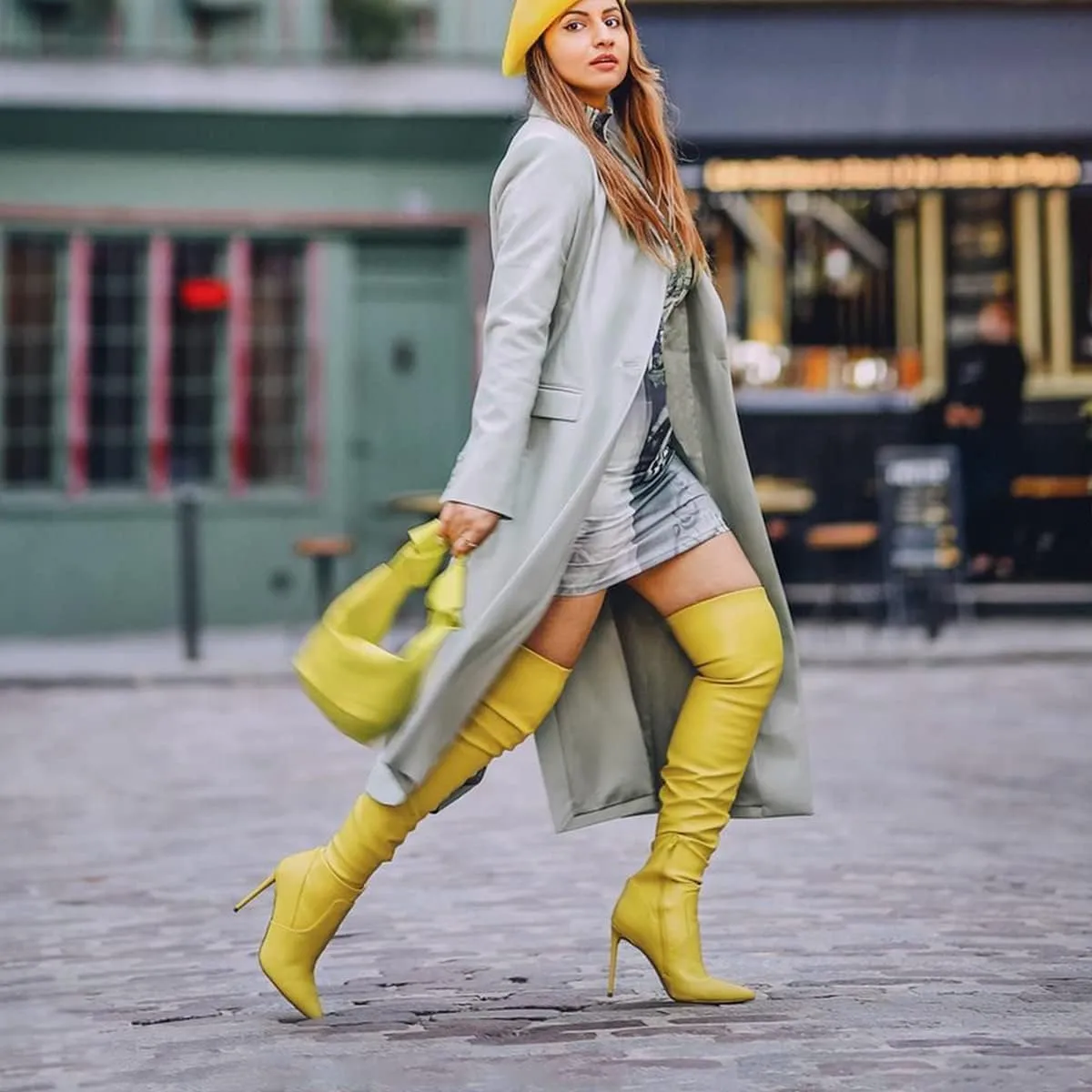 Women's Thigh High Over the Knee Boots Pointed Toe Stiletto High Heel Sock Boots