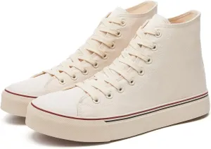yageyan Mens High Top Canvas Sneakers Fashion Lace up Walking Shoes Casual Classic